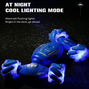  ماشین کنترلی شارژی دو حالته آبی RC Car Remote Control Double-Sided 2.4G -اسباب بازی